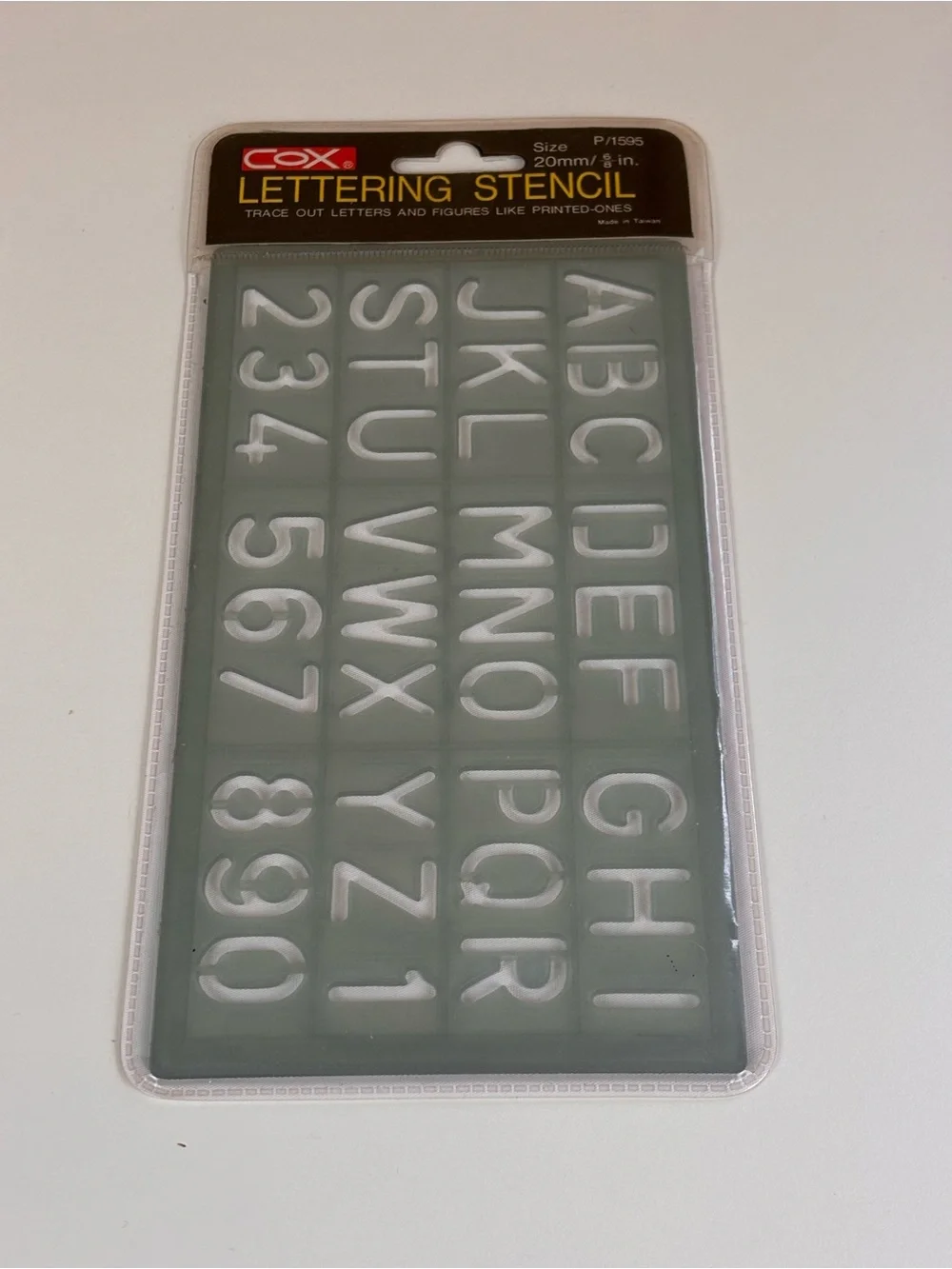VTG Letters and Number  shapes Stencil lot of 5